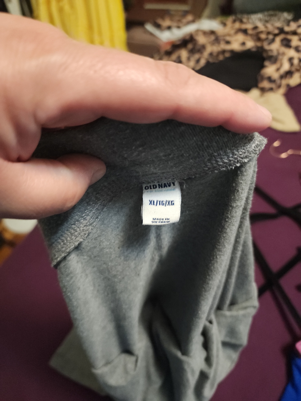 Old Navy Gray Knit Dress with Drawstring Waist - Picture 3 of 3